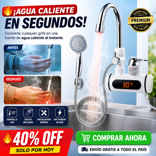grifo calentador eléctrico instantáneo con ducha